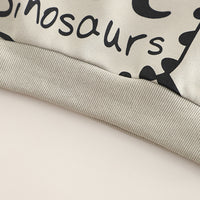 Boys Khaki Crocodile Printed Winter Sweatshirt With Denim Pants Set 2 pc. Sets