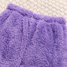 Girls Purple Polar Fleece Hooded Sweatshirt & Jogger Co-ord Sets Sets