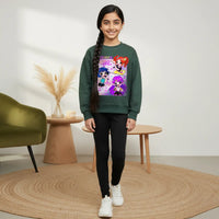 Girls Green K-Pop Gorgeous-Girl Graphics Sweatshirt Sweatshirts & Hoodies Green 3-4 Y