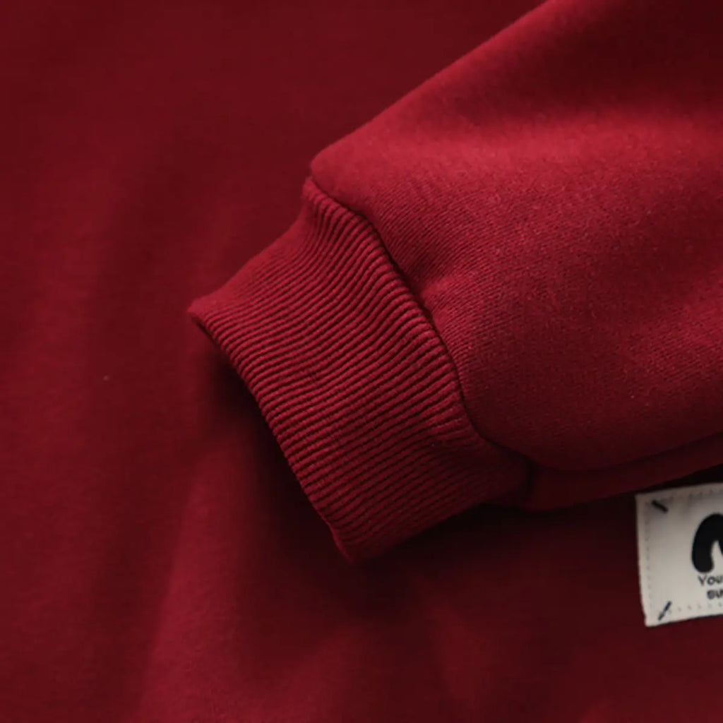 Boys Red Hooded Sweatshirt With Jogger Co-ord Sets Sets