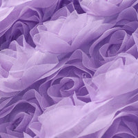 Girls Purple Rose Applique Tulle Overlay Fit & Flare Dress Casual Dresses