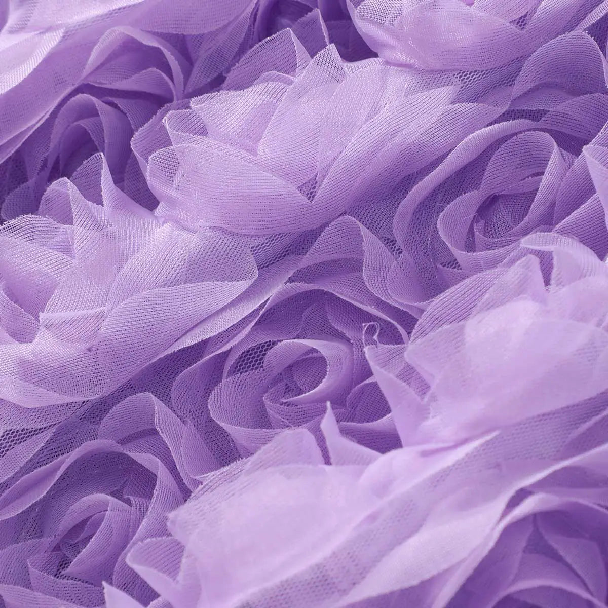 Girls Purple Rose Applique Tulle Overlay Fit & Flare Dress Casual Dresses