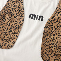 Boys Attached Waistcoat T-Shirt With Brown Animal Printed Shorts Set 2 pc. Sets