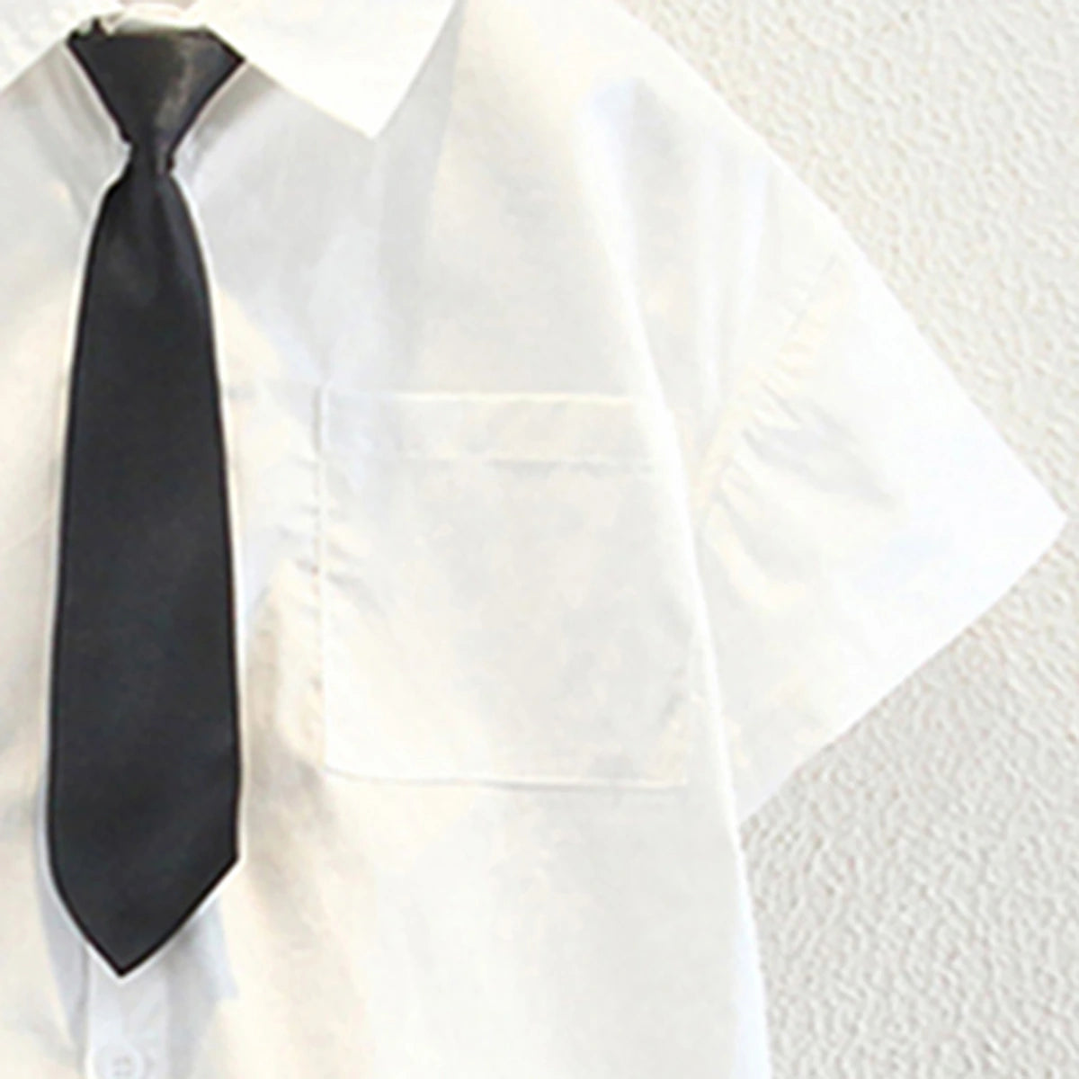 Boys White Solid Short Sleeves Shirt With Shorts Set Sets