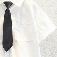 Boys White Solid Short Sleeves Shirt With Shorts Set Sets