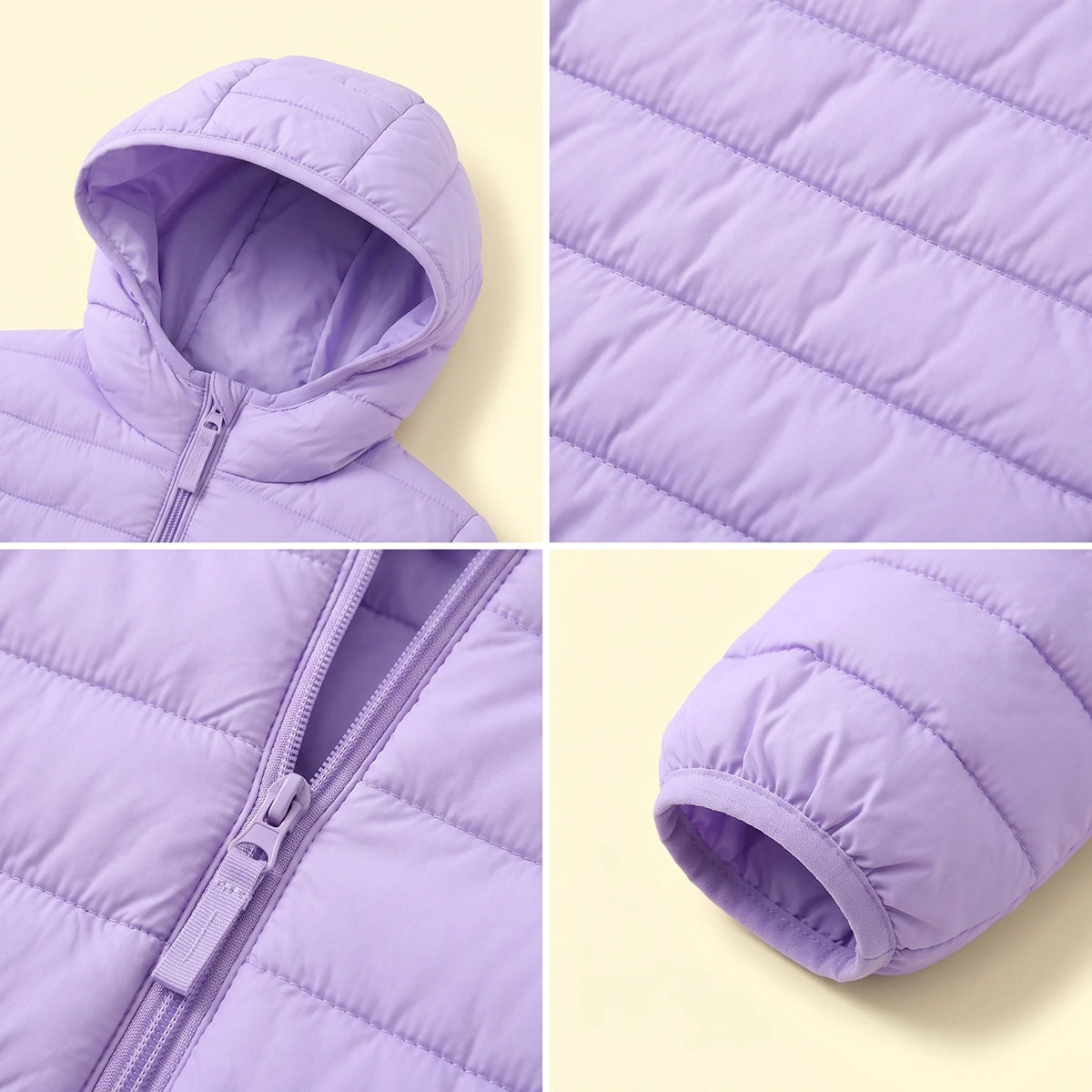 Girls Purple Hooded Quilted Puffer Jacket Coats & Jackets