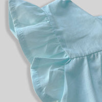 Girls Light Blue Bunny & Heart Printed Top With Shorts Sets Sets