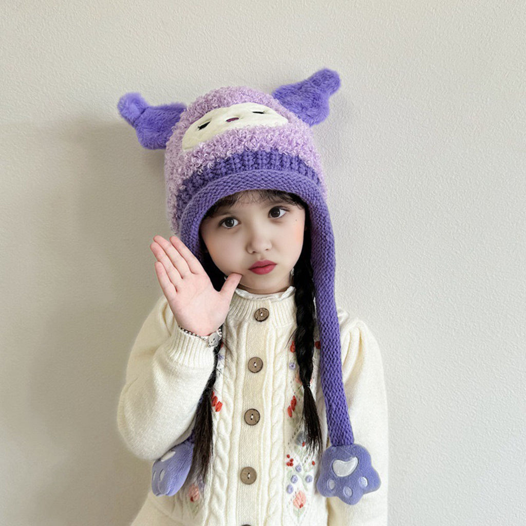 Kids Warm Animated Embroidered Beanie Cap Trending Accessories