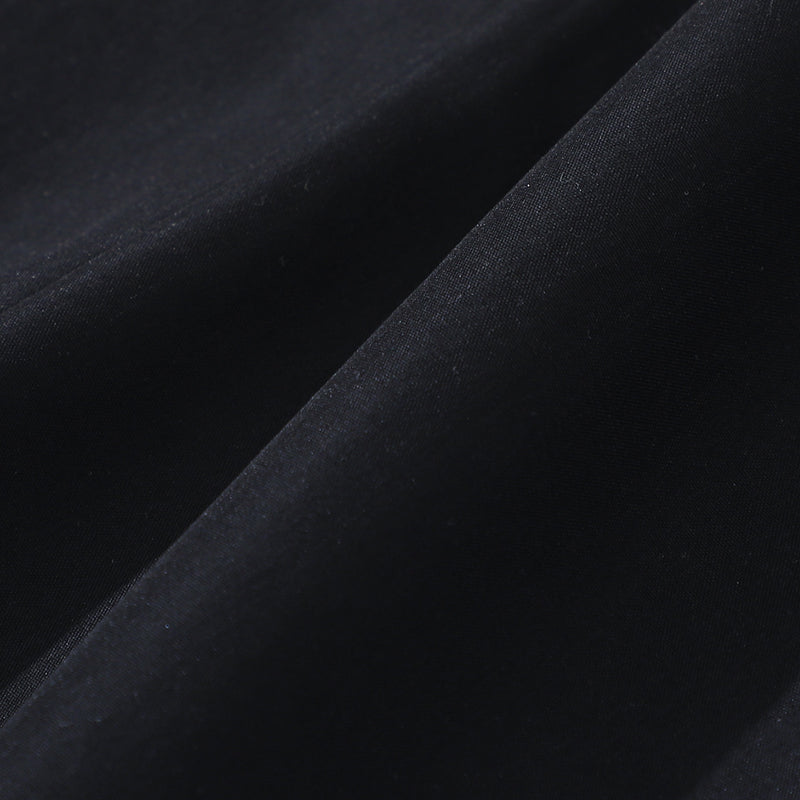 Girls Black Polo Neck Flared Dress with Wide Belt Casual Dresses