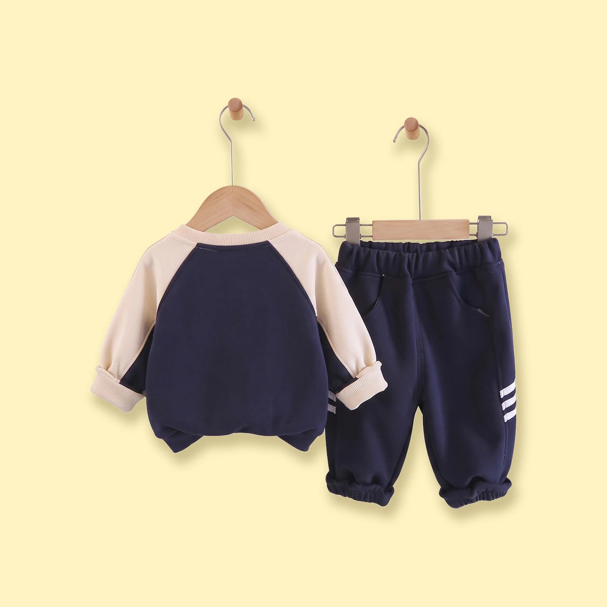 Boys Typographic Sweatshirt With Navy Blue Joggers Sets Sets