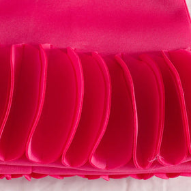 Girls Fuchsia Cap Sleeves A-line Dress With Ruffled Hem Party Dresses
