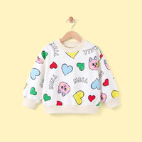 Girls Off White Heart Print Sweatshirt With Skirt Sets 2 pc. Sets Off White 3-4 Y