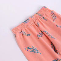 Girls Sea Green Graphic Printed Short Sleeve T-shirts With Elasticated Legging Sets Sets