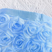 Girls Blue Sleeveless Waistcoat With Top & Skirt Sets Sets