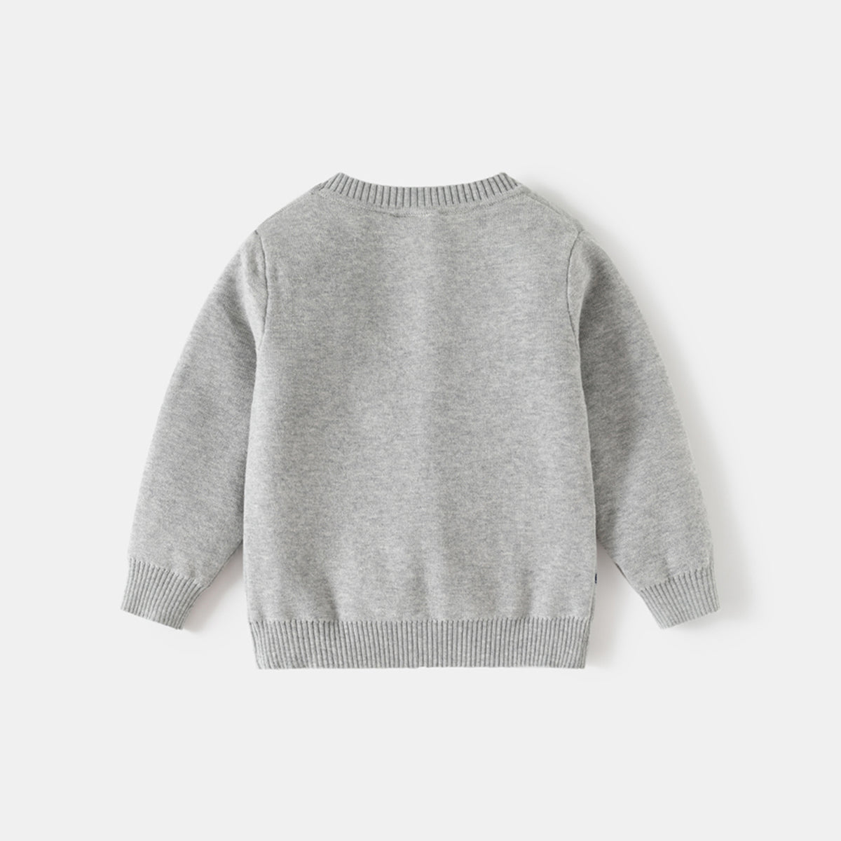 Boys Grey Self-Design Cardigan Sweaters & Cardigans