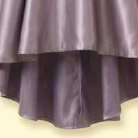 Girls Grey Floral Applique Sleeveless High-Low Party Dress Party Dresses