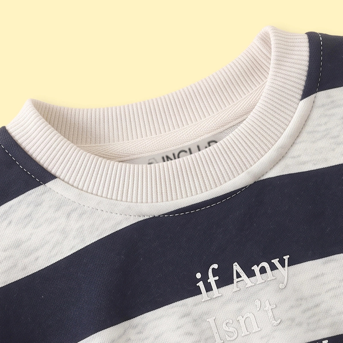 Boys Navy Blue Striped Long Sleeve Sweatshirt Sweatshirts & Hoodies