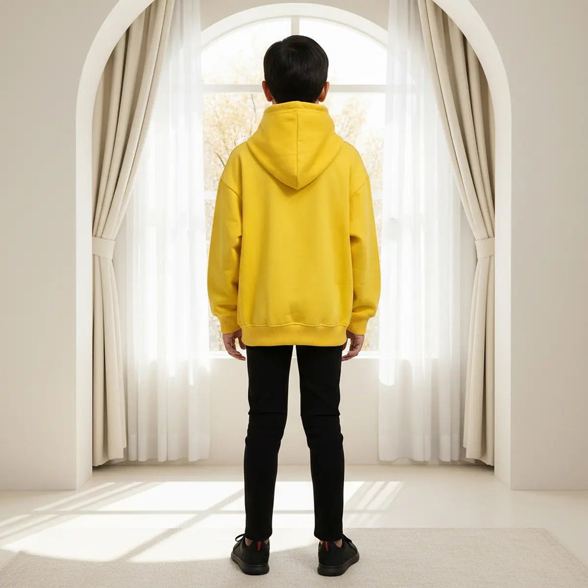 Boys Yellow K-Pop Star Graphics Hoodie Sweatshirts & Hoodies