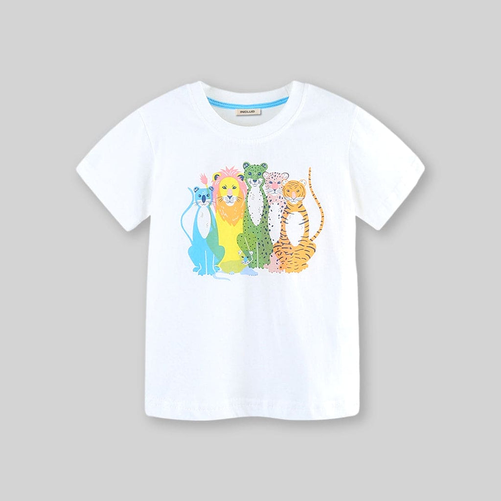 Boys Animal Print Short Sleeve T-Shirt Tshirts   