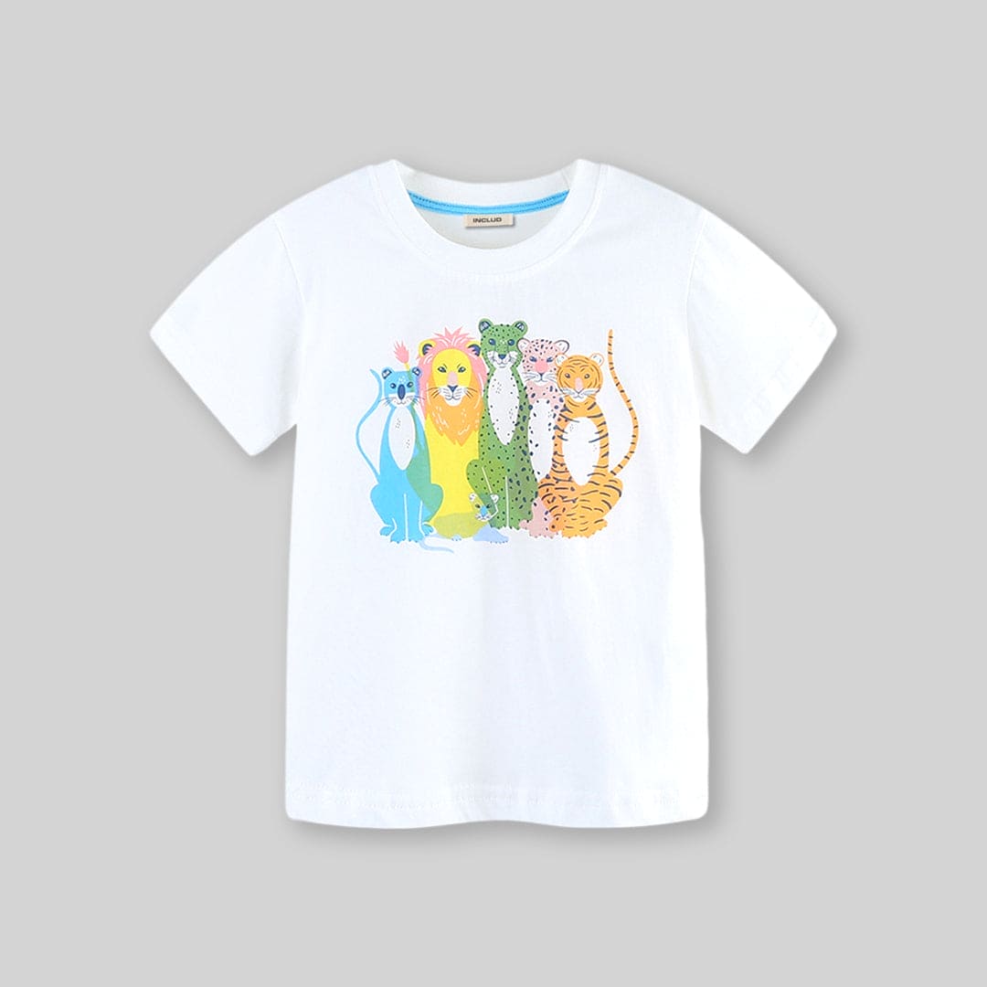 Boys Animal Print Short Sleeve T-Shirt Tshirts   