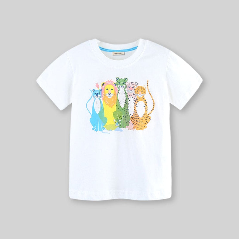 Boys Animal Print Short Sleeve T-Shirt Tshirts   