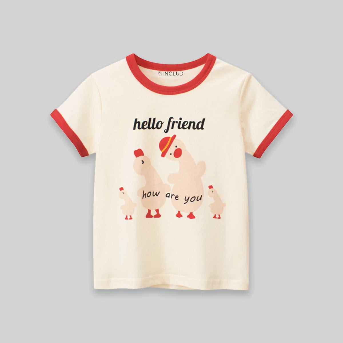 Boys Cream Graphic Short Sleeve T-Shirt Tshirts