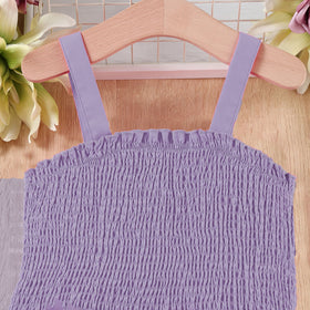 Girls Purple Sleeveless Butterfly Applique Fit & Flare Dress Casual Dresses