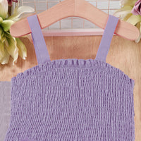 Girls Purple Sleeveless Butterfly Applique Fit & Flare Dress Casual Dresses