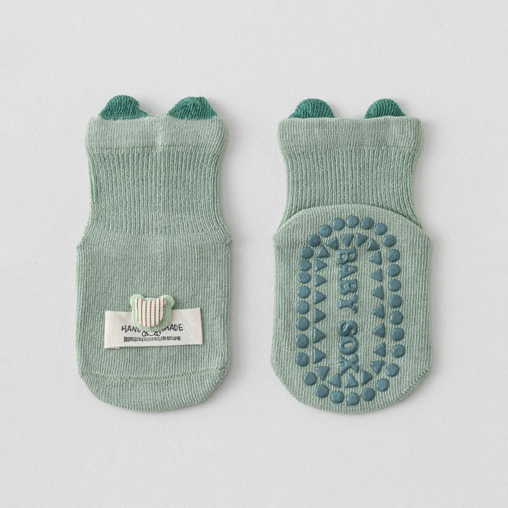 Pack of 6 Multicolour Bear Ear Ankle Length Socks Socks