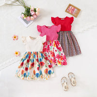 Girls Multicolor Printedl Fit & Flare Dress Pack of 3 Casual Dresses Multicolor 3-4 Y