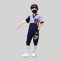 Boys Vneck Short Sleeve T-Shirt With 3/4 Length Pants 2 pc. Sets   