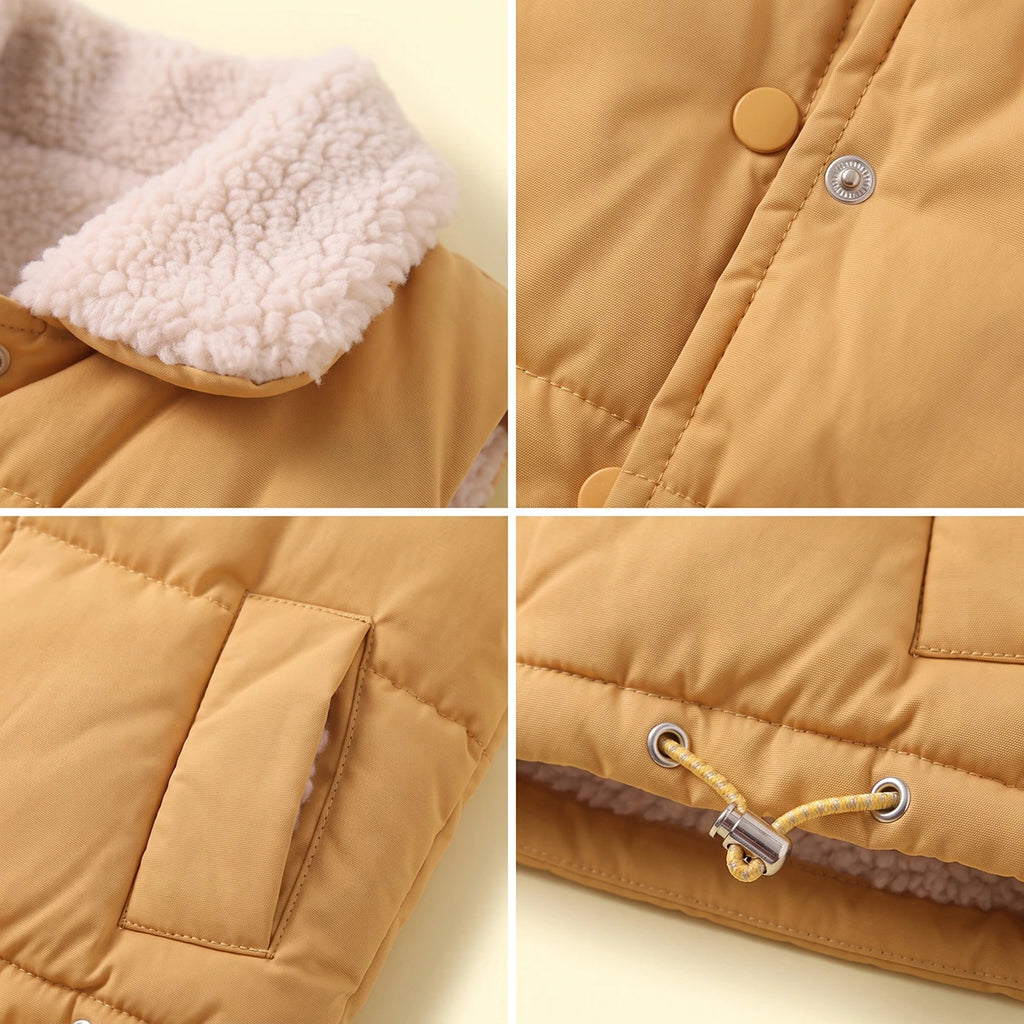 Boys Yellow Sleeveless Puffer Jacket Coats & Jackets