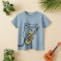 Boys Grey Graphic Cartoon Printed T-Shirt Tshirts Grey 1-2 Y