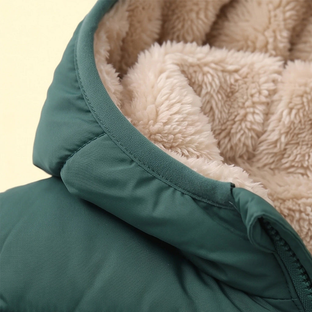 Boys Teal Hooded Zip-up Puffer Jacket Coats & Jackets