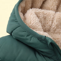 Boys Teal Hooded Zip-up Puffer Jacket Coats & Jackets