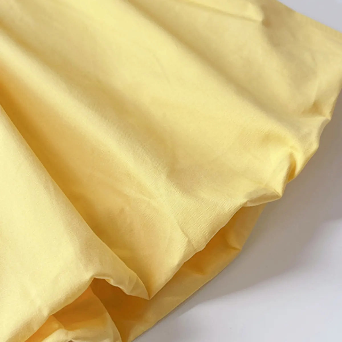 Girls Yellow Bow Applique Sleeveless Balloon Dress Casual Dresses