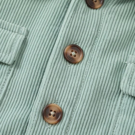 Girls Green Textured Long Sleeve Crop Jacket Coats & Jackets