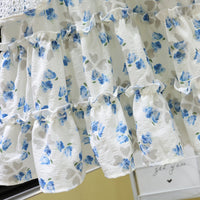 Girls White Floral Print Sleeveless Tiered Dress Casual Dresses