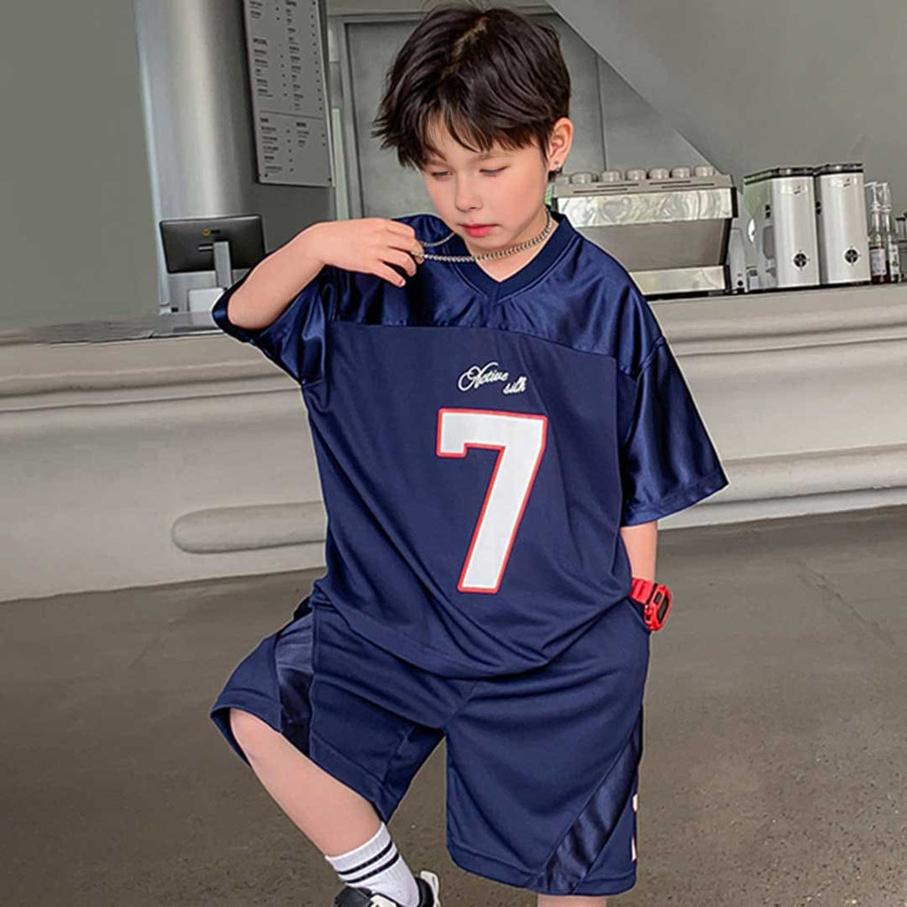Boys Short Sleeve Quick Dry Sports T-Shirt With Shorts Set