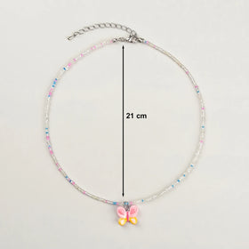 Pack Of 5 Girls Multicolour Butterfly and Rainbow Beaded Necklace Sets Necklace and Chains