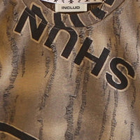 Boys Brown Typographic Printed Sleeveless T-Shirt With Shorts Sets Sets