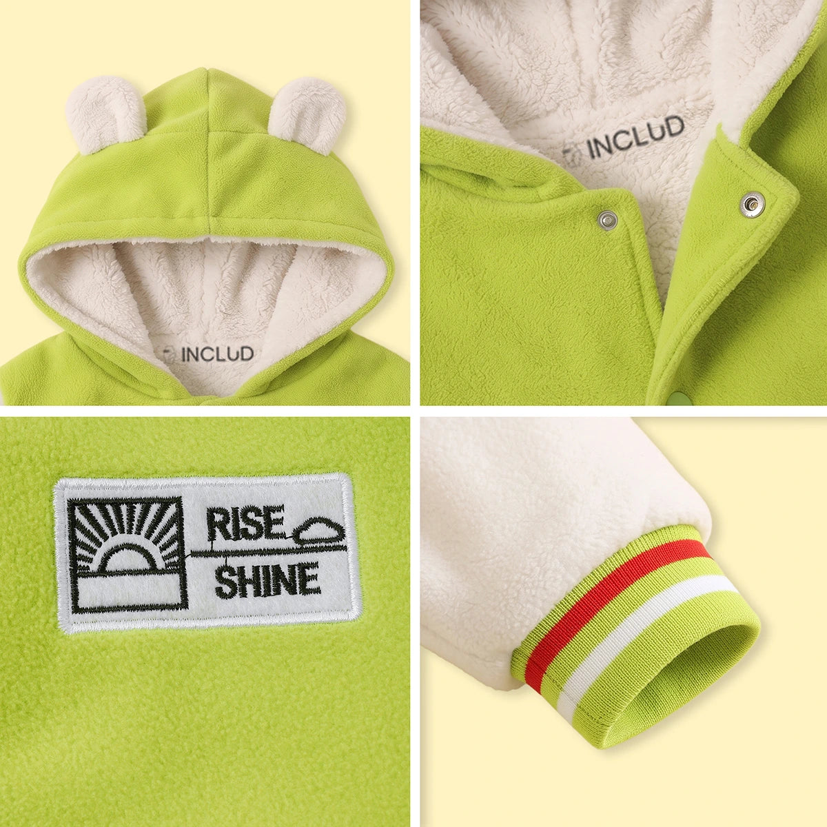 Boys Green Colourblocked Hooded Bomber Jacket Coats & Jackets