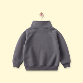 Boys Dark Grey Embroidered Long Sleeve Sweatshirt Sweatshirts & Hoodies