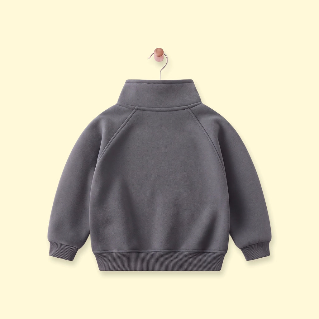 Boys Dark Grey Embroidered Long Sleeve Sweatshirt Sweatshirts & Hoodies