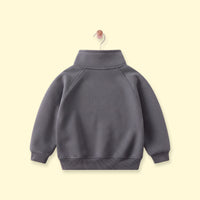 Boys Dark Grey Embroidered Long Sleeve Sweatshirt Sweatshirts & Hoodies