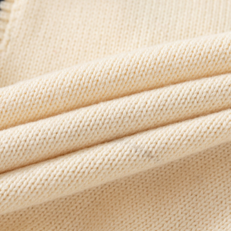 Boys Off White Self-Design Sweater Vest Sweaters & Cardigans