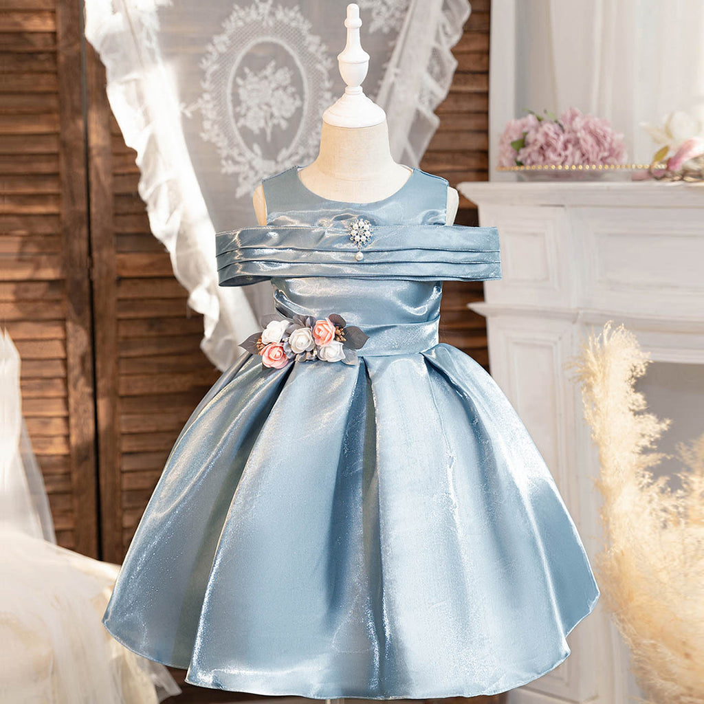 Girls Sleeveless Fit & Flare Party Dress Party Dresses   