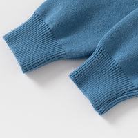 Boys Grey Solid Raglan Sleeves Regular Sweater Sweaters & Cardigans