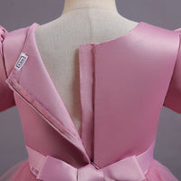 Girls Pleated Knee Length Party Dress Party Dresses   