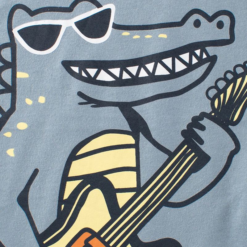 Boys Grey Graphic Cartoon Printed T-Shirt Tshirts